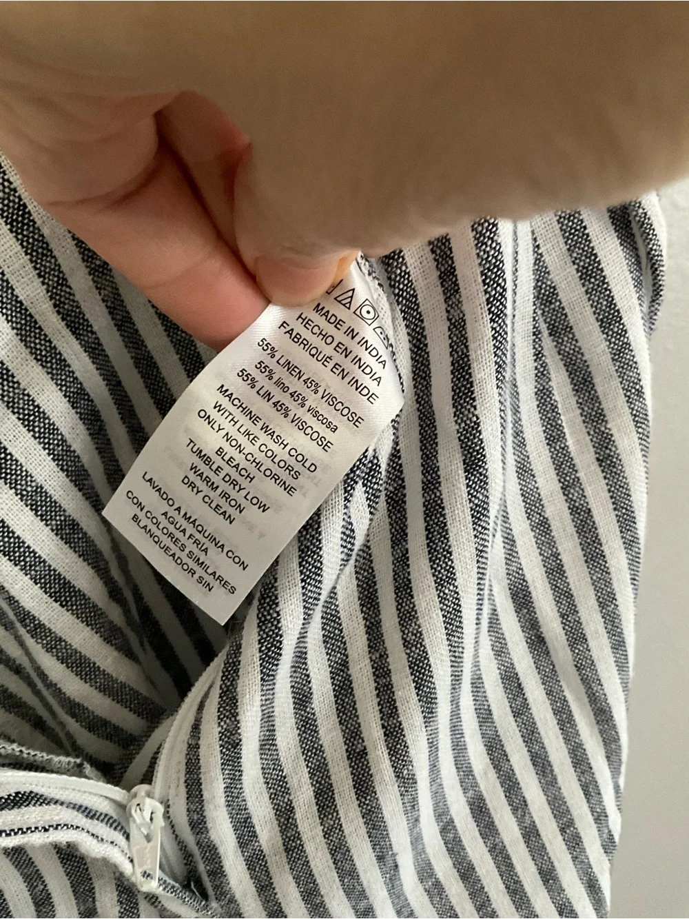 Michael Kors Black and White Striped Wide-Leg Trousers